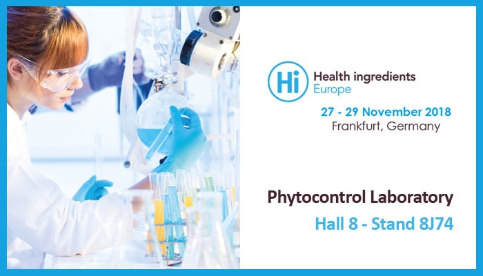 Phytocontrol présent pour le HIE (Health Ingredient Europe & Natural Ingredient) 2018
