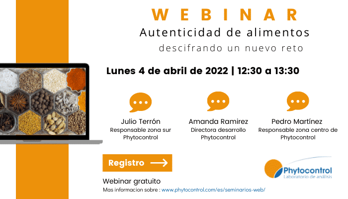 Webinar sobre autenticidad de alimentos : descifrando un nuevo reto